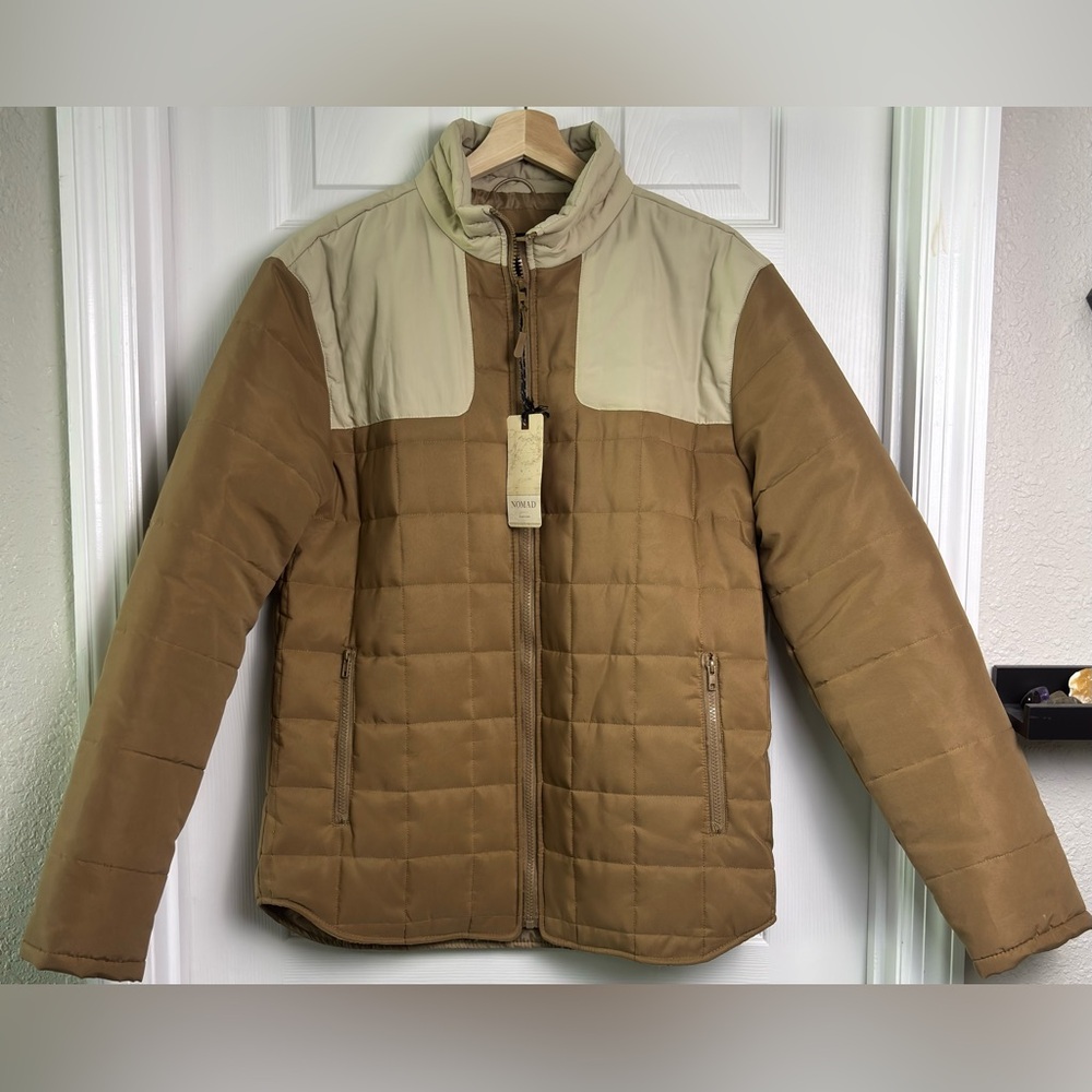 Nomad Quilted Jacket Tan Colorblock Full Zip Lightweight NWT Mens M